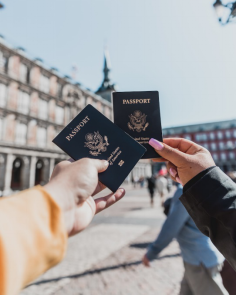 two people with American passports