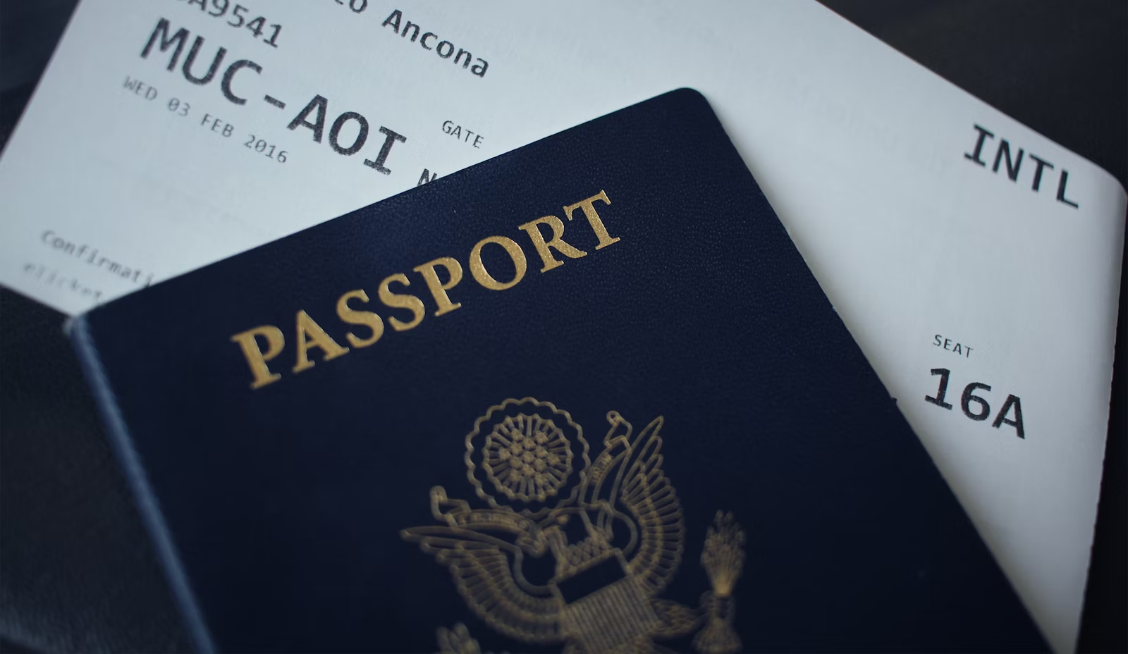 A close-up of a passport 